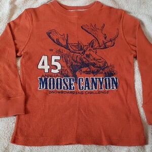 The Children's Place Orange Moose Graphic Long Sleeve Tee